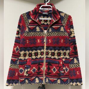 DKNY Deep Pile Fleece 90s Multicolor Sz S